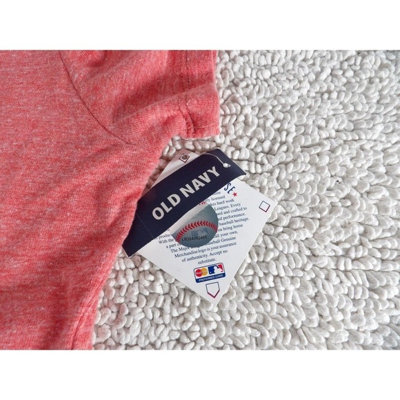 Old Navy Womens Pink Boston Red Sox V Neck Short Sleeves T Shirt Size Large - Picture 3 of 6